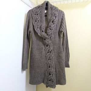 NorthStyle Grey/Taupe Cable Knit Cardigan
